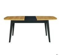 Miliboo Table Extensible rallonges intégrées rectangulaire Bois et Noir L140-180 cm Meena