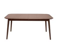 Miliboo - Table extensible rallonges intégrées rectangulaire en bois foncé noyer L160-210 cm ANK