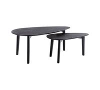 Tables basses gigognes bois noir (lot de 2) ARTIK