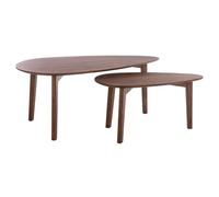 Miliboo - Tables basses gigognes scandinaves bois foncé noyer (lot de 2) ARTIK