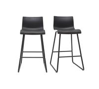 Tabourets de bar design noir 65 cm (lot de 2) ONA
