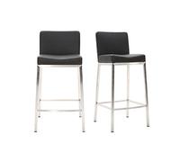 Miliboo Tabourets de Bar Design Noirs H66 cm (Lot de 2) Epsilon