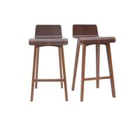 Miliboo Tabourets de Bar scandinaves Noyer H65 cm (Lot de 2) BALTIK