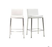 Tabourets design blanc H66 cm (lot de 2) EPSILON