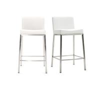 Tabourets design blanc H66 cm (lot de 2) EPSILON