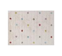 Tapis enfant en coton beige motif pois multicolore 100 x 150 cm DADA