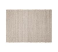 Tapis rectangulaire beige en jute et coton tissé 160 x 230 cm CAMAO