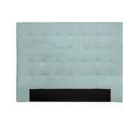 Miliboo - Tête de lit capitonnée en tissu effet velours vert lagon L160 cm HALCIONA