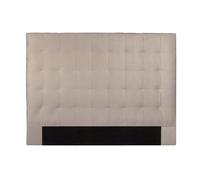 Tête de lit capitonnée en tissu velours taupe L180 cm HALCIONA