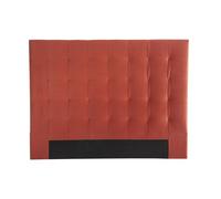 Miliboo - Tête de lit capitonnée en tissu velours terracotta L160 cm HALCIONA