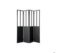 Verrière atelier industrielle 4 ventaux en métal noir et verre RACK
