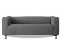 Milica Housse de canapé Compatible avec Le canapé IKEA Klippan et similaires à accoudoirs Hauts | Modèle Aruba | Tissu Multi-Extensible Lavable fabriqué en Europe | Ajustement Parfait | Couleur Gris