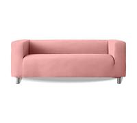 Milica | Housse de canapé Extensible Compatible avec Le modèle Klippan d’IKEA et similaires | pour canapés à accoudoirs Hauts | Tissu Doux, et Ajustable | Couleur Rose Pastel accueillant