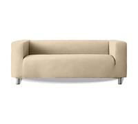 Milica | Housse de canapé Extensible Compatible avec Le modèle Klippan d’IKEA et similaires | pour canapés à accoudoirs Hauts | Tissu Doux, et Ajustable | Couleur Ivoire élégant