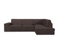 Milica Housse Élastique pour Canapé d'angle avec Dossier et Accoudoir Droit, Tissu Super Élastique Bután, Protection Anti-Taches, Ajustable, Lavable, Couleur Marron