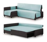 Milica Housse rembourrée Compatible avec Le canapé d’Angle-lit Friheten de IKEA | Protection élégante et Lavable | Adaptée à méridienne Gauche ou Droite | Fabriquée en Europe | Couleur : Aigue-Marine