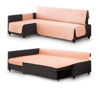 Milica Housse rembourrée Compatible avec Le canapé d’Angle-lit Friheten de IKEA | Protection élégante et Lavable | Adaptée à méridienne Gauche ou Droite | Fabriquée en Europe | Couleur : Saumon