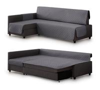Milica Housse rembourrée Compatible avec Le canapé d’Angle-lit Friheten de IKEA | Protection élégante et Lavable | Adaptée à méridienne Gauche ou Droite | Fabriquée en Europe | Couleur : Gris