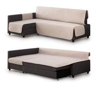 Milica Housse rembourrée Compatible avec Le canapé d’Angle-lit Friheten de IKEA | Protection élégante et Lavable | Adaptée à méridienne Gauche ou Droite | Fabriquée en Europe | Couleur : Beige