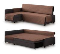 Milica Housse rembourrée Compatible avec Le canapé d’Angle-lit Friheten de IKEA | Protection élégante et Lavable | Adaptée à méridienne Gauche ou Droite | Fabriquée en Europe | Couleur : Marron