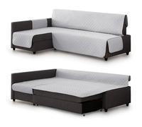 Milica Housse rembourrée Compatible avec Le canapé d’Angle-lit Friheten de IKEA | Protection élégante et Lavable | Adaptée à méridienne Gauche ou Droite | Fabriquée en Europe | Couleur : Gris Clair