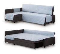 Milica Housse rembourrée Compatible avec Le canapé d’Angle-lit Friheten de IKEA | Protection élégante et Lavable | Adaptée à méridienne Gauche ou Droite | Fabriquée en Europe | Couleur : Bleu Clair
