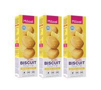 Milical Biscuits Fourrés - Source de Fibres - Végan (Lot de 3) (Citron) | Biscuits Fourrés avec Édulcorant Saveur Citron - 3X4 Sachets de 2 Biscuits - Sans Gluten, sans Lactose ni Huile de Palme