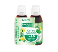 Milical Draineur minceur ultra goût MENTHE CITRON CONCOMBRE lot de 2 bouteilles de 500ml
