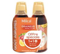Milical Draineur Ultra Goût Agrumes Lot de 2 x 500ml