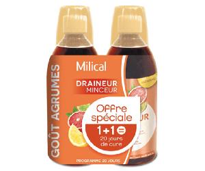 Milical Draineur Ultra Goût Agrumes Lot de 2 x 500ml