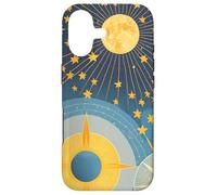 Milieu du siècle, Moderne, Minimaliste, géométrique, Lune céleste, étoiles Coque pour iPhone 17