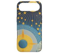 Milieu du siècle, Moderne, Minimaliste, géométrique, Lune céleste, étoiles Coque pour iPhone Air