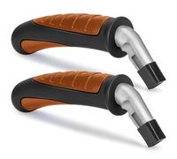 Milifox 2 pièces PoignéEs D'Assistance de Voiture - PoignéEs de Support de Station de Voiture Portatives,Aides à La Mobilité de PoignéE de Pour Seniers,HandicapéS,BlesséS,Noir+Orange