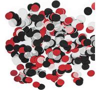 Milifox 6500 Pièces Confettis Anniversaire,67.5g Confetti,AdaptéS aux Décorations D'anniversaire,Mariages,CéLébrations D'anniversaire,Rouges et Noirs