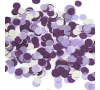 Milifox Cercles de Confettis Ronds en Papier de Soie,Points de Confettis en Papier pour La DéCoration de BoîTes Cadeaux de Mariage Et D'Anniversaire(2,5cm,Violets Et ArgentéS)