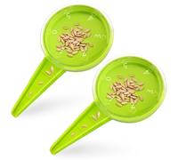 Milifox Semoirs à Graines de Précision Réglable,Outil de Semis Polyvalent,Semoir à Graines et Perceur de Jardin Adapté aux Graines Fines,Légumes,Fleurs et Plantes en Pot,2 Pièces Vert Clair