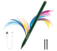 Milikilo Stylet pour Microsoft Surface Pro 9/8/X/7+/6/5/4/3/Surface 3,Stylo Surface Go 3/2/1,Surface Laptop/Studio/Book 4/3/2/1 avec Bouton Latéral Gomme,Rejet de Paume,Fonction D'inclinaison (Green)