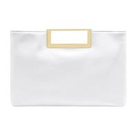 Milisente Pochette pour femme - Sac à main - Sac à bandoulière élégant - Sac de soirée avec bandoulière - Sac pour mariage, Blanc., 22x4x31 cm