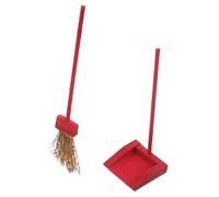 Milisten 1 Ensemble Accessoires de Maison de poupée Mini-Balai à Main Meubles de Chambre à Coucher de Maisons de poupée Accessoires de scène Mini-balais Bois