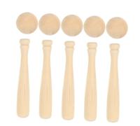 Milisten 1 Ensemble Batte de Baseball Bois DIY pour Peinture et Décoration Battes Balles pour Garçon Fille et Adultes
