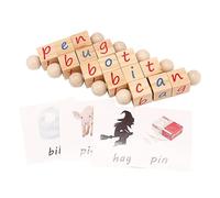 Milisten 1 Ensemble Blocs Alphabet Rotatifs pour Garçon Fille Éducatif Montessori Puzzle de Mots Anglais Développement Mémoire et Coordination Œil Main