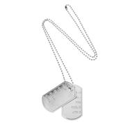 Milisten 1 Ensemble Collier Plaque D'identité Pour Chien Colliers Pour Hommes Collier De Chaîne De Chiens Chaînes D'étiquettes De Chien Pour Hommes Métal
