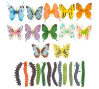Milisten 1 Ensemble d'insectes en Plastique : chenilles réalistes, Faux pour Enfants ; Figurines d'insectes Assorties pour l'apprentissage cognitif, décorations de farces d'halloween.