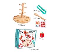 Milisten 1 Ensemble Éducatif Bois pour Garçon Fille Set de Jeu de Récolte Arbres Cartes Cognitives Interactive pour Garçons et Filles