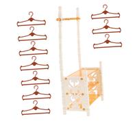 Milisten 1 Ensemble Porte Vêtements Miniature Élégant pour Poupées Support de Rangement Stylé Cintres Accessoire de Jeu pour Maison de Poupées et Imagination