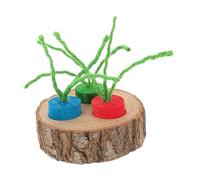 Milisten 1 Ensemble pour Hamsters Accessoires de Cage Furet Jouets de Recherche de Nourriture à mâcher pour Petit Animal Toys du Refuge de Hamster Supplies de Lapin en Bois