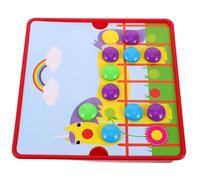 Milisten 1 Ensemble Puzzle D'ongles en Forme De Champignon Pratique des Boutons pour Les Enfants Bouton Art Panneau Perforé en Mosaïque pour Enfants Jouets Plastique