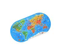 Milisten 1 Ensemble Puzzle Éducatif Monde pour Garçon Fille Jeu de Cartes Géographiques pour Développement Précoce et Exploration des Continents et
