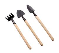 Milisten 1 Ensemble Set Outils de Jardinage Miniatures Ensemble de Outils avec Poignée pour Mini Râteau Bêche et Transplantoir pour Activités de Jardinage