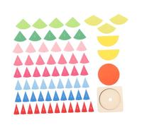 Milisten 1 Ensemble Trousse Éducative Bois pour Garçon Fille Enseignement des Fractions et Numéros Apprentissage Précoce Matériel Didactique Bois pour Développement Cognitif